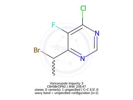 Chemical structure of Voriconazole Impurity 3