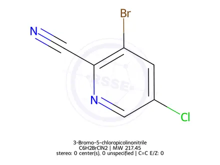 Chemical structure of 3-Bromo-5-chloropicolinonitrile