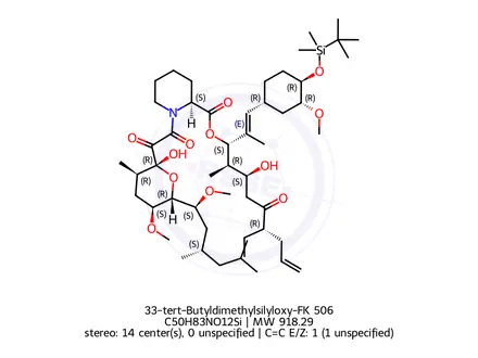 Chemical structure of 33-tert-Butyldimethylsilyloxy-FK 506