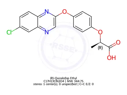 Chemical structure of (R)-Quizalofop Ethyl