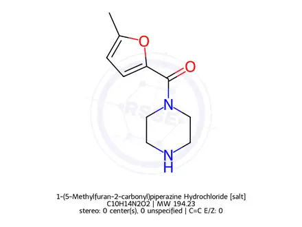 Chemical structure of 1-(5-Methylfuran-2-carbonyl)piperazine Hydrochloride
