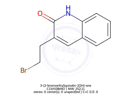 Chemical structure of 3-(2-bromoethyl)quinolin-2(1H)-one