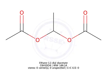 Chemical structure of Ethane-1,1-diyl diacetate