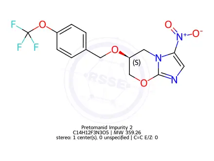 Chemical structure of Pretomanid Impurity 2