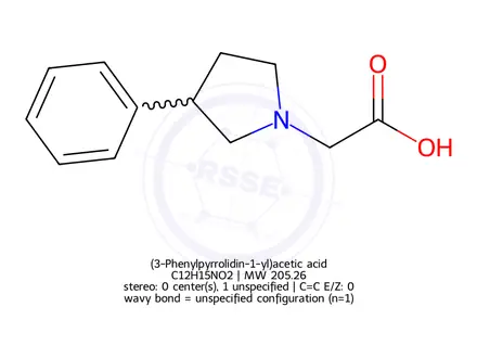Chemical structure of (3-Phenylpyrrolidin-1-yl)acetic acid