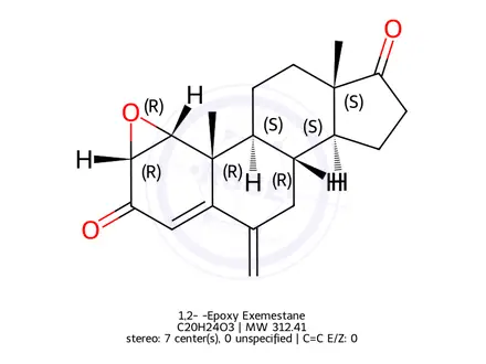 Chemical structure of 1,2-alpha-Epoxy Exemestane
