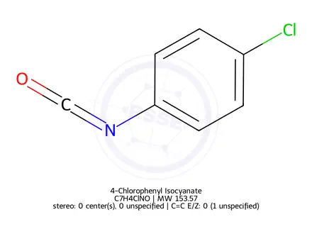 Chemical structure of 4-Chlorophenyl Isocyanate