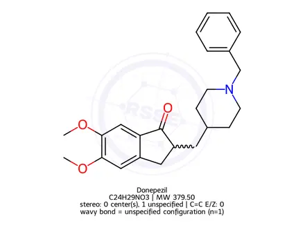 Chemical structure of Donepezil