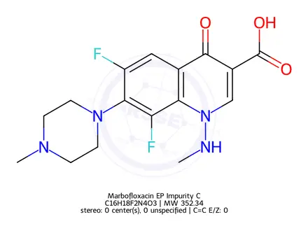 Chemical structure of Marbofloxacin EP Impurity C