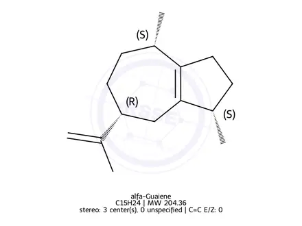Chemical structure of alfa-Guaiene