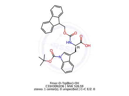 Chemical structure of Fmoc-D-Trp(Boc)-OH