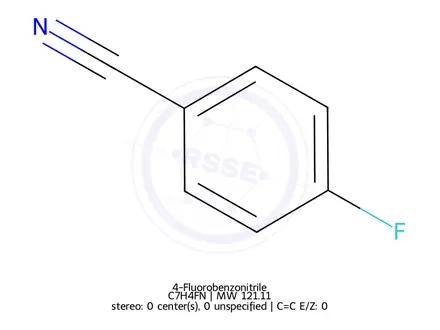 Chemical structure of 4-Fluorobenzonitrile