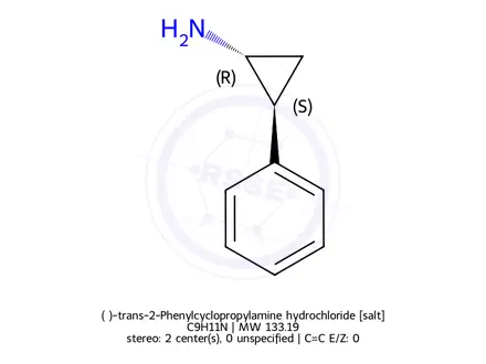 Chemical structure of (1R,2S)-Tranylcypromine Hydrochloride