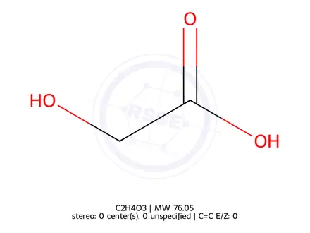 Chemical structure of Glycolic acid