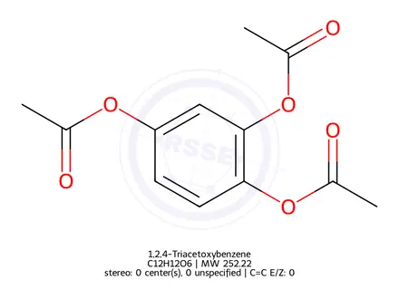 Chemical structure of 1,2,4-Triacetoxybenzene