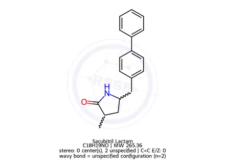 Chemical structure of Sacubitril Lactam
