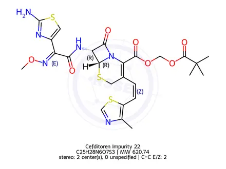 Chemical structure of Cefditoren Impurity 22
