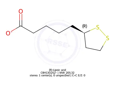 Chemical structure of (R)-Lipoic acid