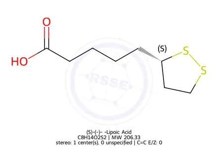 Chemical structure of (S)-(-)-α-Lipoic Acid