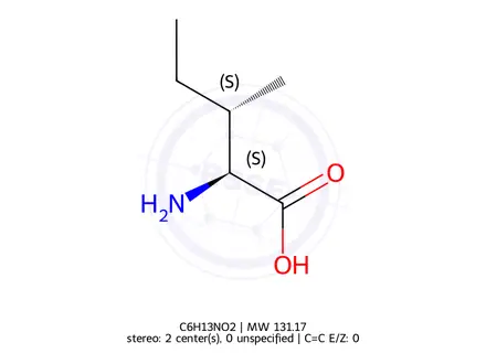 Chemical structure of L-Isoleucine