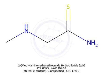 Chemical structure of 2-(methylamino)ethanethioamide