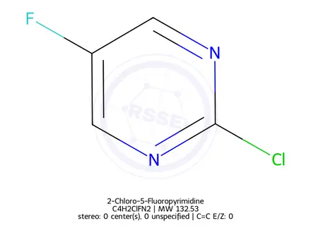 Chemical structure of 2-Chloro-5-Fluoropyrimidine