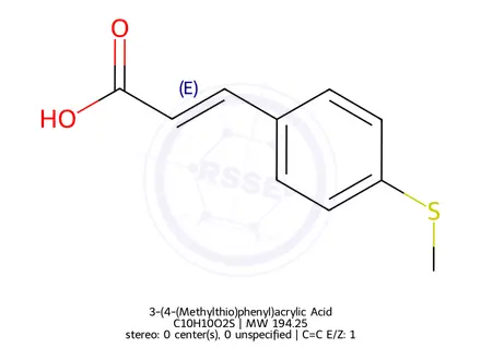 Chemical structure of 3-(4-(Methylthio)phenyl)acrylic Acid
