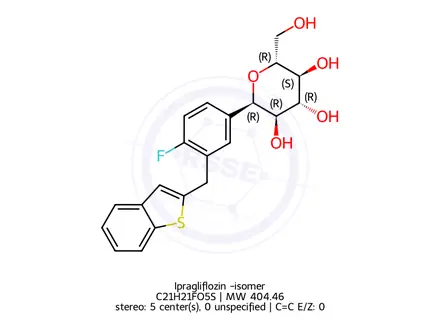 Chemical structure of Ipragliflozin α-isomer