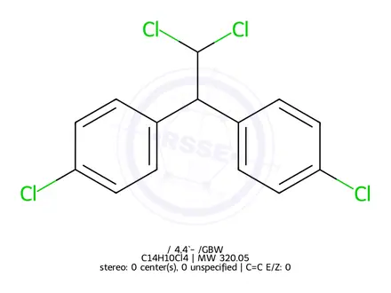 Chemical structure of p,p'-DDD