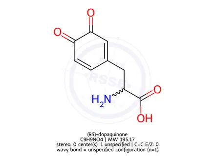 Chemical structure of (RS)-dopaquinone