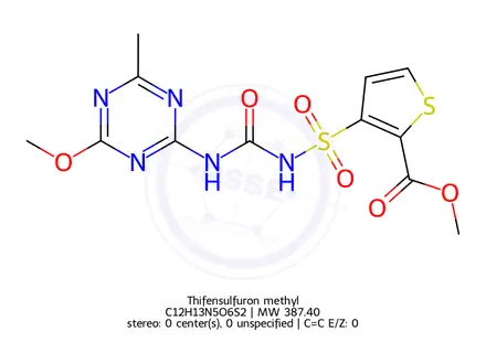 Chemical structure of Thifensulfuron methyl