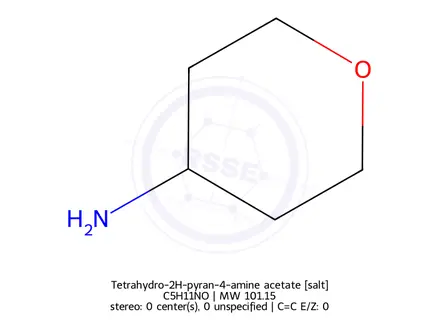 Chemical structure of Tetrahydro-2H-pyran-4-amine acetate