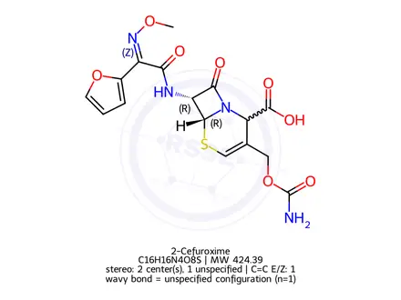 Chemical structure of △3-Cefuroxime
