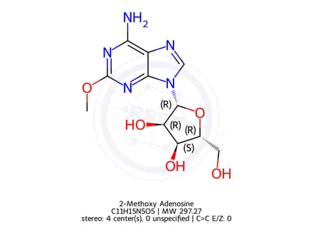Chemical structure of 2-Methoxy Adenosine