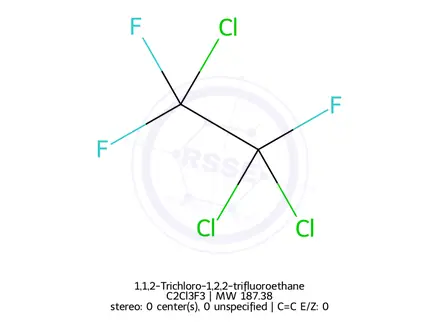 Chemical structure of 1,1,2-Trichloro-1,2,2-trifluoroethane