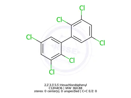 Chemical structure of 2,2',3,3',5,5'-Hexachlorobiphenyl