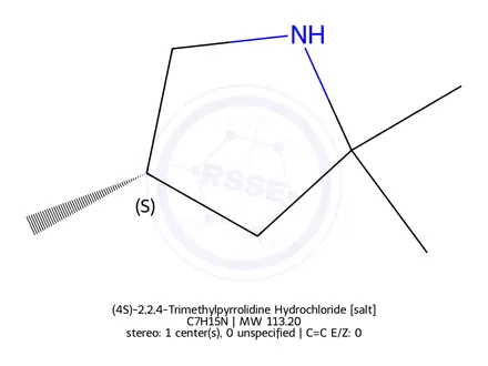 Chemical structure of (4S)-2,2,4-Trimethylpyrrolidine Hydrochloride