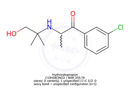 Chemical structure of Hydroxybupropion