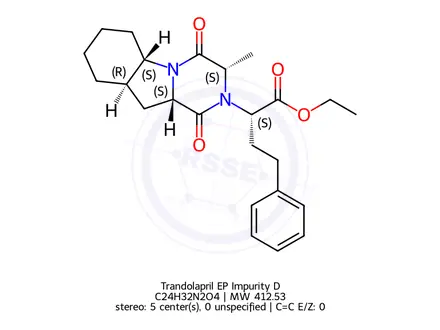 Chemical structure of Trandolapril EP Impurity D