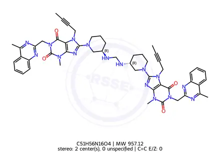 Chemical structure of Linagliptin Impurity 46