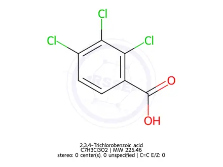 Chemical structure of 2,3,4-Trichlorobenzoic acid