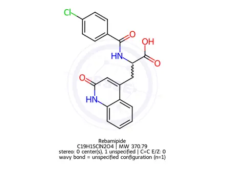 Chemical structure of Rebamipide