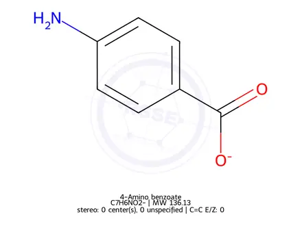 Chemical structure of 4-Amino benzoate
