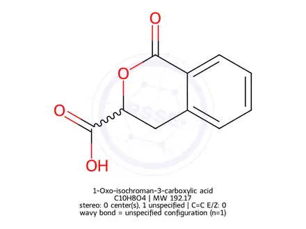 Chemical structure of 1-Oxo-isochroman-3-carboxylic acid