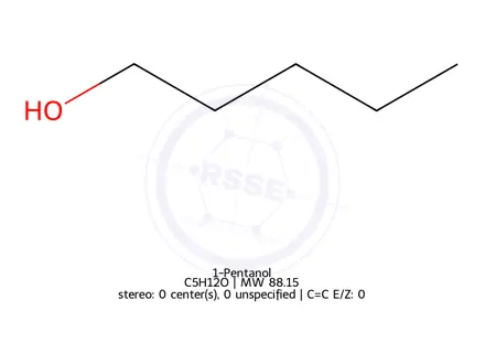 Chemical structure of 1-Pentanol