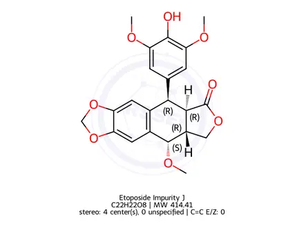 Chemical structure of Etoposide Impurity J