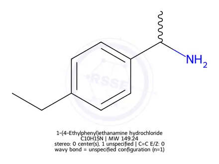 Chemical structure of 1-(4-Ethylphenyl)ethanamine hydrochloride