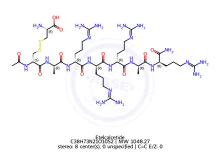 Chemical structure of Etelcalcetide