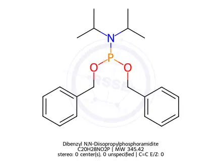 Chemical structure of Dibenzyl N,N-Diisopropylphosphoramidite