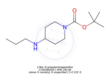 Chemical structure of 1-Boc-4-propylaminopiperidine